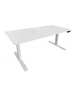REGULOWANE BIURKO WHITE DESK 140X60 CM BIAŁE