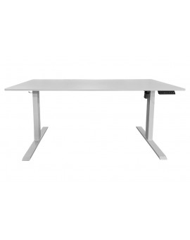 REGULOWANE BIURKO WHITE DESK 140X60 CM BIAŁE