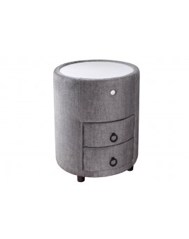 SZAFKA NOCNA SIGNUM 45 CM SZARA Z OŚWIETLENIEM LED