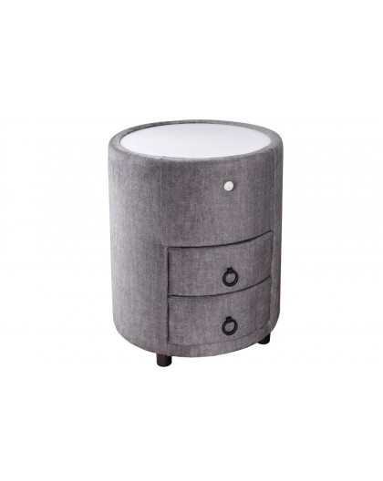 SZAFKA NOCNA SIGNUM 45 CM SZARA Z OŚWIETLENIEM LED