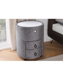 SZAFKA NOCNA SIGNUM 45 CM SZARA Z OŚWIETLENIEM LED