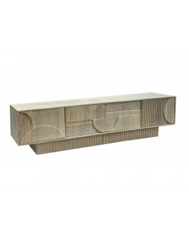 SZAFKA RTV ART DECO II 200X38 CM MANGO BIELONE