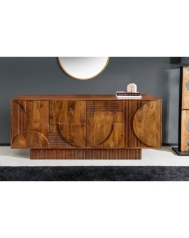 KOMODA ART DECO II 170X38 CM MANGO BRĄZOWE