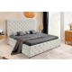 ŁÓŻKO PARIS CHESTERFIELD 160X200 CM WELUR BEŻOWY