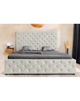 Ł&Oacute;ŻKO PARIS CHESTERFIELD 160X200 CM WELUR BEŻOWY