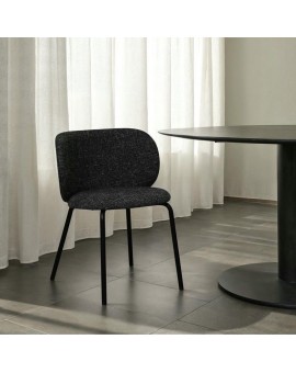 KRZESŁO NANNA BOUCLE CZARNE