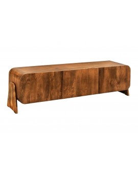 SZAFKA RTV BRASIL 160X38 CM MANGO BRĄZOWE