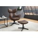 FOTEL OBROTOWY VOGUE EKOSKÓRA BRĄZOWA