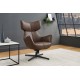 FOTEL OBROTOWY VOGUE EKOSKÓRA BRĄZOWA