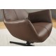 FOTEL OBROTOWY VOGUE EKOSKÓRA BRĄZOWA