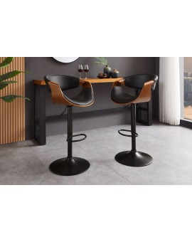 HOKER OBROTOWY ORGANIC EKOSKÓRA CZARNA