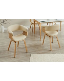 KRZESŁO ORGANIC II EKOSK&Oacute;RA BEŻOWA