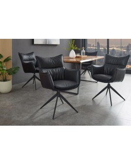 KRZESŁO OBROTOWE VOGUE EKOSKÓRA CZARNE