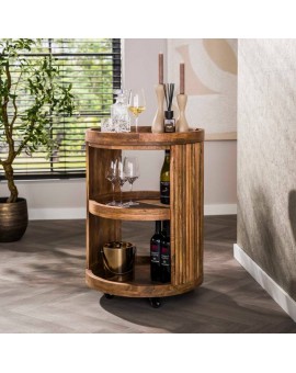 WÓZEK NA WINO OSMAN 55 CM MANGO