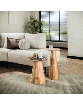 ZESTAW STOLIKÓW KAWOWYCH ASLI AKACJA - 2SZT.