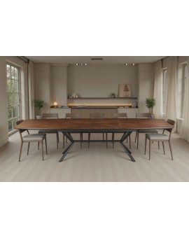 ROZKŁADANY STÓŁ GRANDEZZA 180-270X100 CM ORZECH