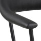 KRZESŁO AVA CZARNE EKOSKÓRA II