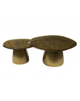 ZESTAW STOLIKÓW KAWOWYCH KIKO ZŁOTY - 2SZT.