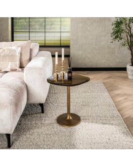 STOLIK KAWOWY 53X42 CM KIKE ZŁOTY