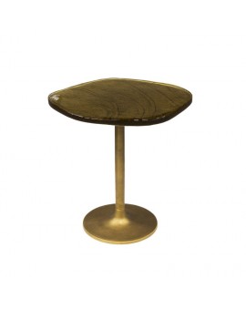 STOLIK KAWOWY 53X42 CM KIKE ZŁOTY