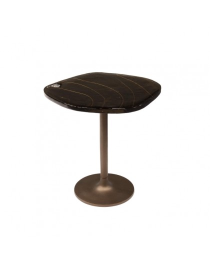 STOLIK KAWOWY 53X42 CM KIKO MIEDZIANY