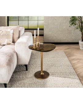 STOLIK KAWOWY 53X42 CM KIKO ZŁOTY