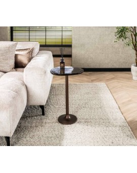 STOLIK KAWOWY 38X33 CM KIKO MIEDZIANY