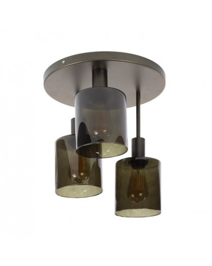 LAMPA SUFITOWA HOLY SZKŁO BRĄZOWE