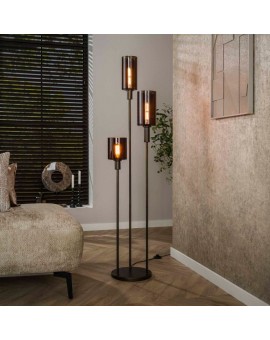 LAMPA PODŁOGOWA HOLY II SZKŁO BRĄZOWE