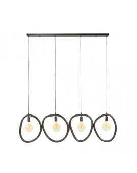 LAMPA WISZĄCA BERNA METALOWA ANTYCZNA CZERŃ