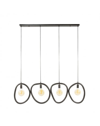 LAMPA WISZĄCA BERNA METALOWA ANTYCZNA CZERŃ