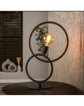 LAMPA STOŁOWA MOENA METALOWA ANTYCZNA CZERŃ