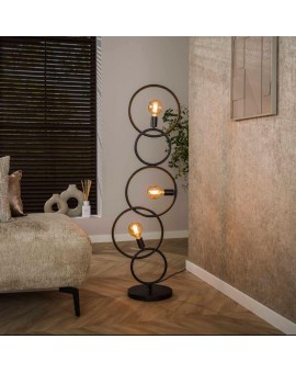 LAMPA PODŁOGOWA MOENA METALOWA ANTYCZNA CZERŃ