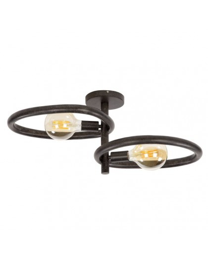 LAMPA SUFITOWA BERNA METALOWA ANTYCZNA CZERŃ