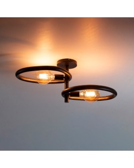 LAMPA SUFITOWA BERNA METALOWA ANTYCZNA CZERŃ