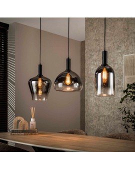 LAMPA WISZĄCA LOBOS SZKŁO DYMIONE