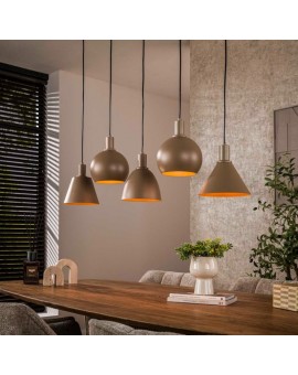 LAMPA WISZĄCA AFRA METALOWA BEŻOWA