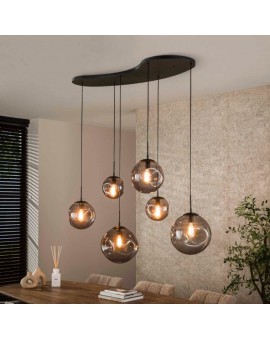 LAMPA WISZĄCA NOTTE SZKŁO CZARNE