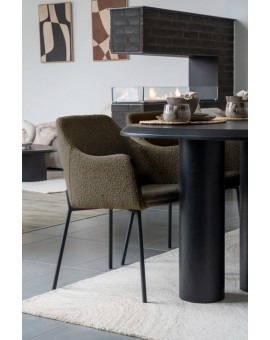 KRZESŁO MELILLA BRĄZOWE BOUCLE