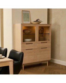 WITRYNA KERTEMINDE 124X45 CM DĄB BIELONY