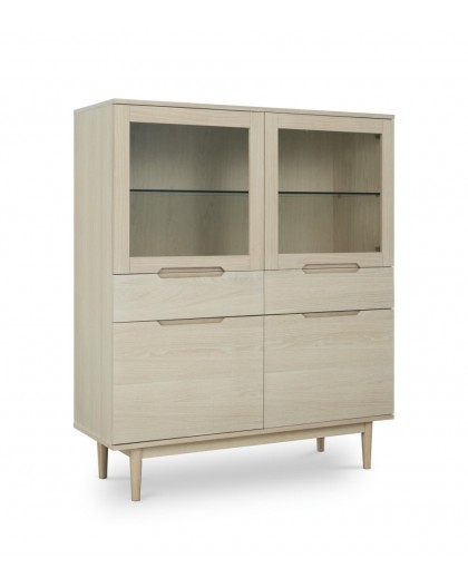 WITRYNA KERTEMINDE 124X45 CM DĄB BIELONY