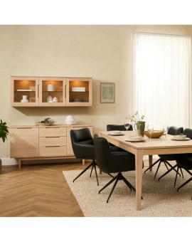 SZAFKA ŚCIENNA KERTEMINDE 160X37CM DĄB BIELONY