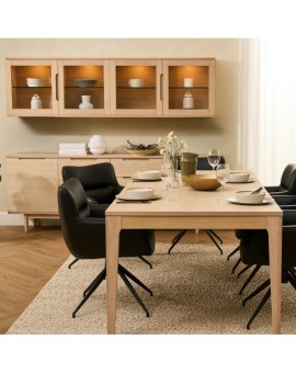 SZAFKA ŚCIENNA KERTEMINDE 213X37CM DĄB BIELONY