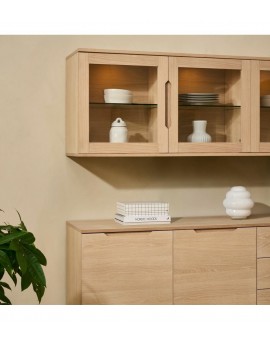 KOMODA KERTEMINDE 213X45CM DĄB BIELONY