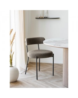 KRZESŁO BADALONA BRĄZOWE BOUCLE