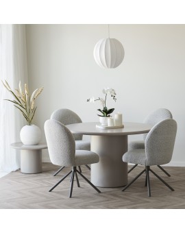 KRZESŁO OBROTOWE LANA II SZARE BOUCLE