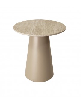 STOLIK KAWOWY TANGO 45 CM TRAWERTYN BEŻOWY