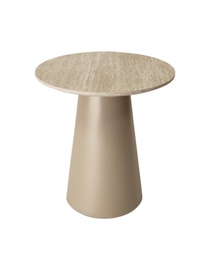 STOLIK KAWOWY TANGO 45 CM TRAWERTYN BEŻOWY