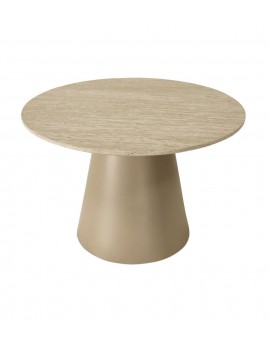 STOLIK KAWOWY TANGO 60 CM TRAWERTYN BEŻOWY