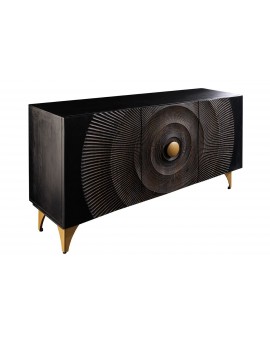 KOMODA GOLDEN SUNSET 140X38 CM MANGO CZARNA